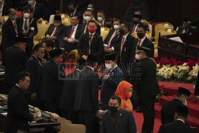 Menhan Prabowo hadiri Sidang Tahunan MPR RI