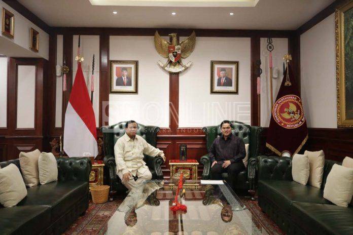 Bertemu Prabowo, Erick Thohir- Menyamakan Persepsi